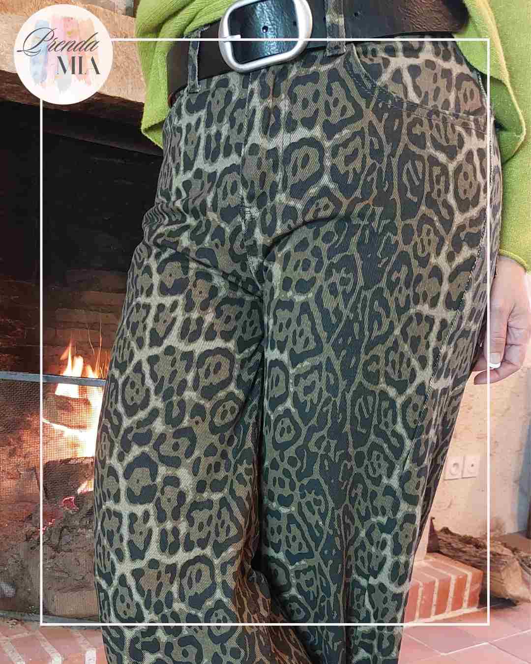 Pantalon Léopard Coffee - Coupe large