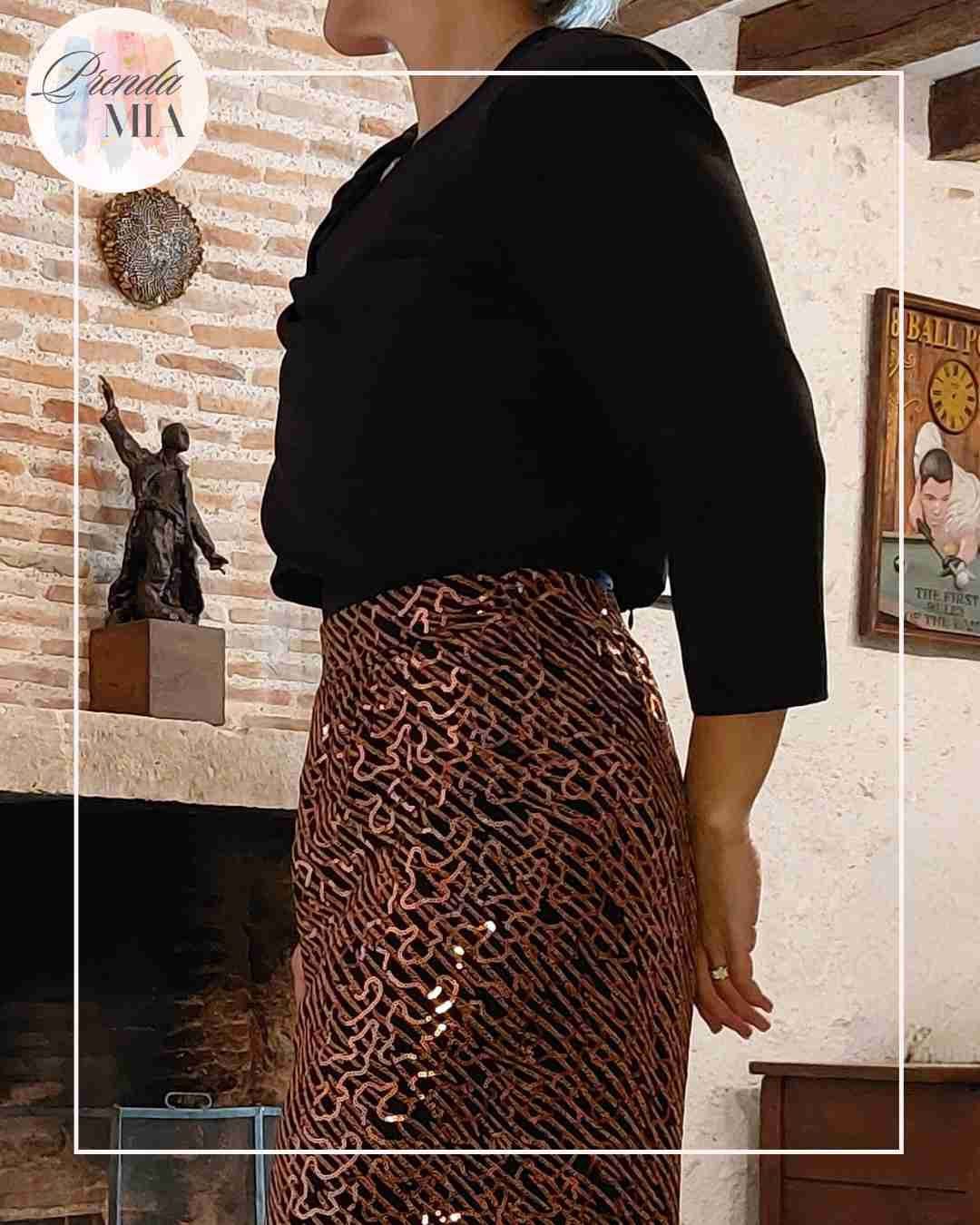 Crop Top drapé - noir