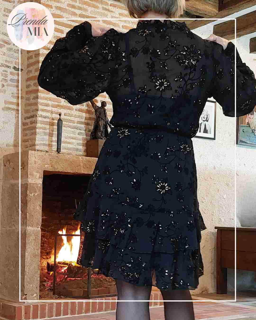 Robe Flamant Or et Noir