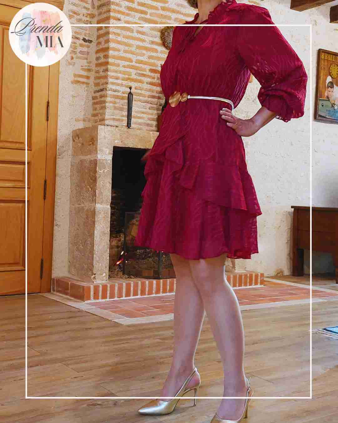 Robe Flamant Bordeaux