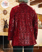 Wavy Red Sequin Jacket