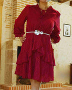 Flamingo Dress Burgundy