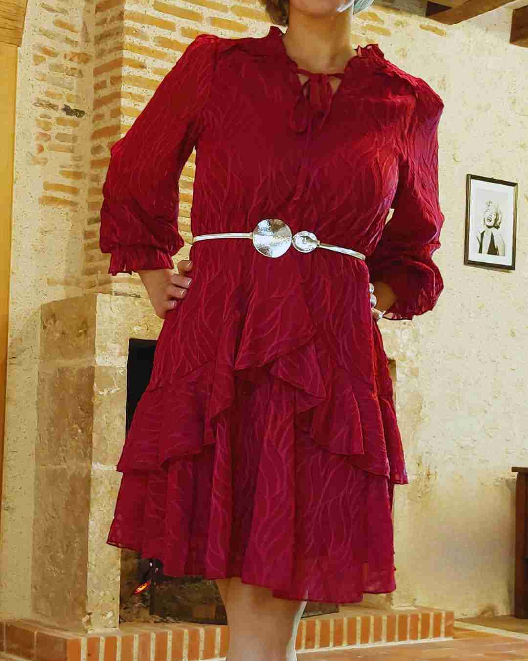 Robe Flamant Bordeaux