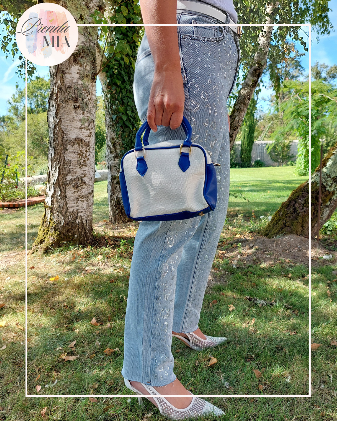 Jean imprimé léopard strass