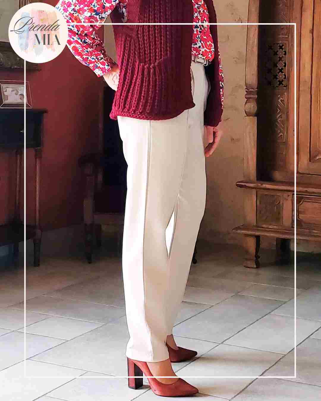 Pantalon Carotte –  beige