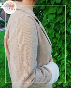 Manteau mi-long à chevrons Camel