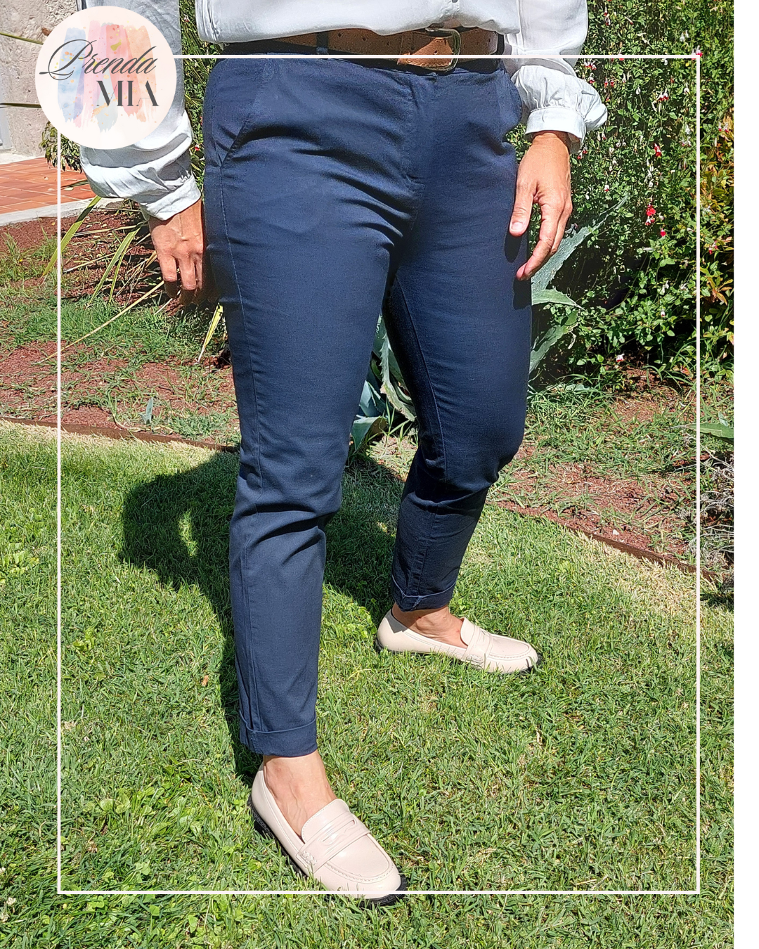 Pantalon Chino Bleu Marine