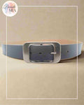 Ceinture cuir de vachette grise